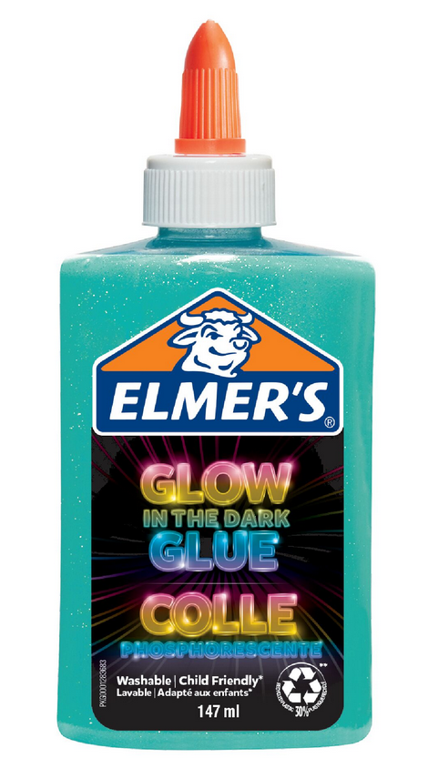 Lepidlo ELMER'S Glow in Dark 147 ml - modré