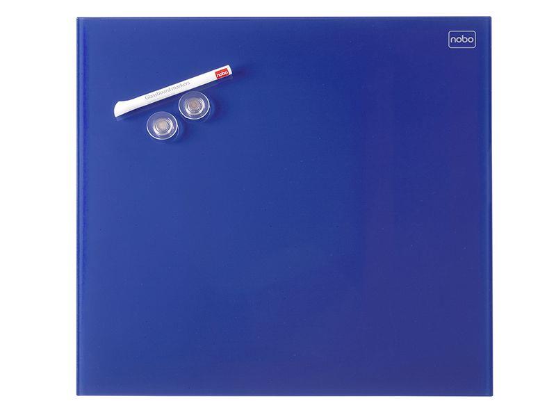Skleněná magnetická tabule modrá 45x45 cm