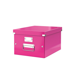 Kolekce krabic Click & Store WOW  -  střední / 28,1 x 20 x 36,9 cm / růžová