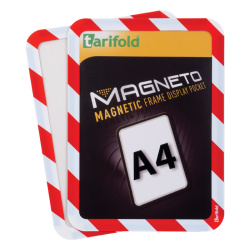 Kapsy Tarifold Magneto bezpečnostní -  A4 / červeno-bílá / 2 ks / magnetické