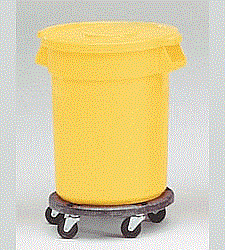 Plastová nádoba Round brute 121,1 l. - žlutá